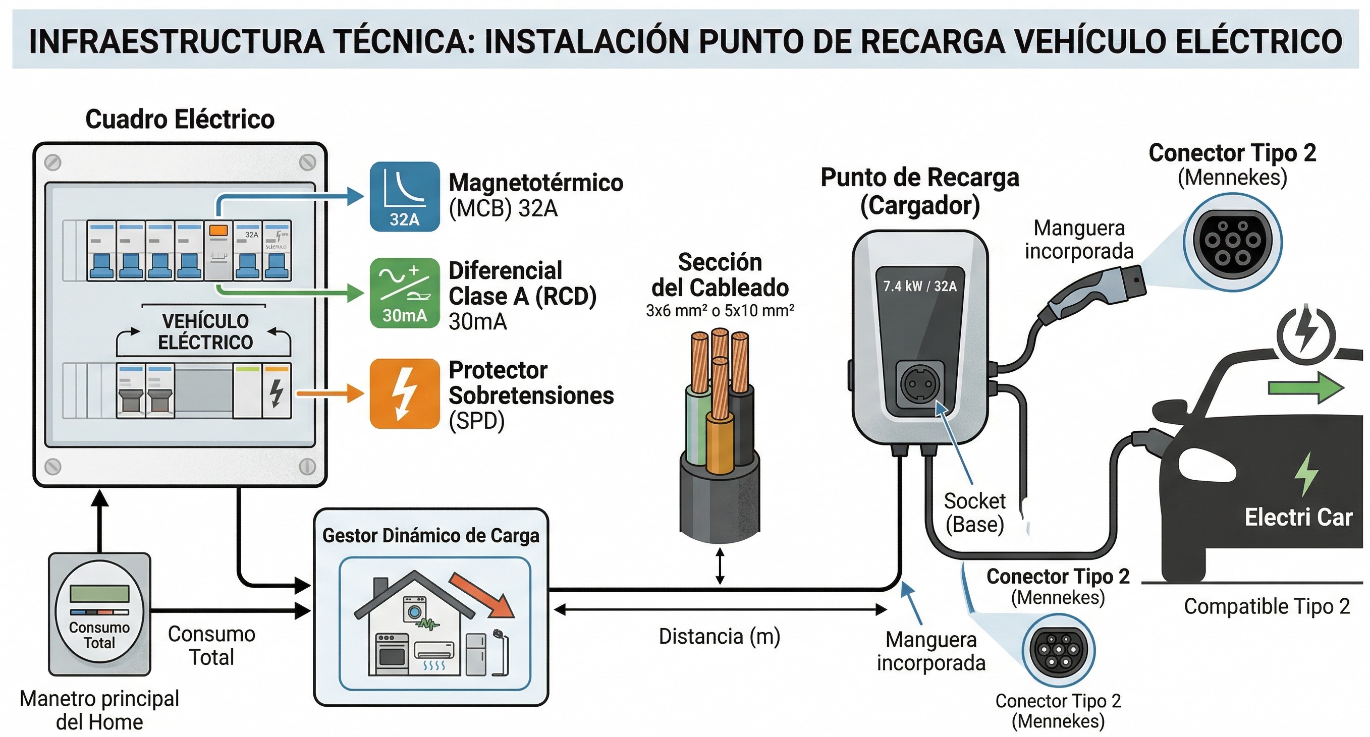 Instalar un cargador de vehículo eléctrico
